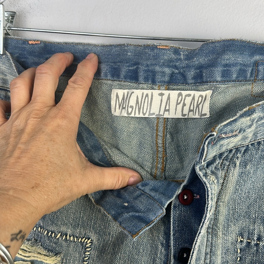 Magnolia Pearl Miners Denim in Americana OS Bohemian Oversized Relaxed Boho Jean - Picture 15 of 16